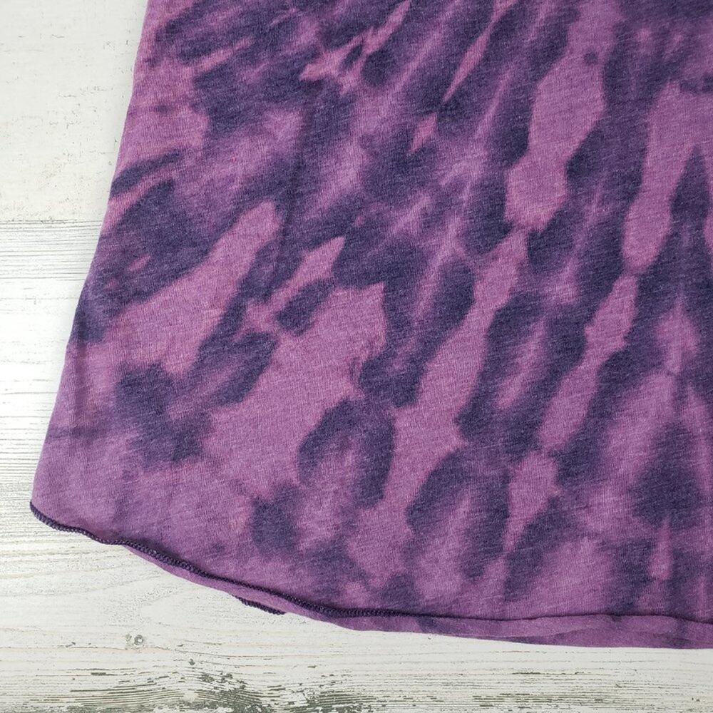 NWOT American Apparel 50/50 Custom Purple Bleach Tie Dye Spiral Tank Top Medium - Picture 6 of 10